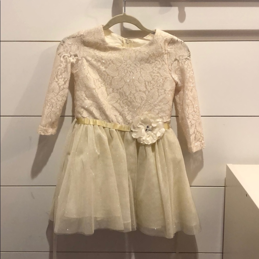 Sparkly cream colored dress